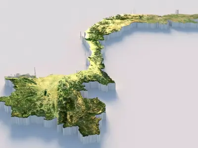 Viet Nam Terrain country  3D model