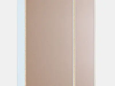 BILLY  OXBERG Bookcase with panelglass doors 1 Low-poly 3D model