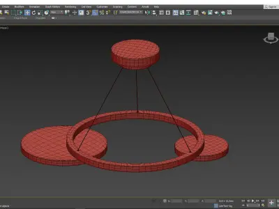 ECLISSE CHANDELIER BY MASSIMILIANO RAGGI Low-poly 3D model