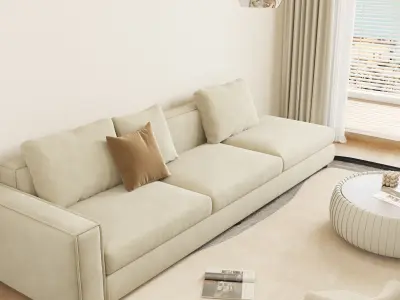 Blender Eevee Modern Mansion Low-poly 3D model