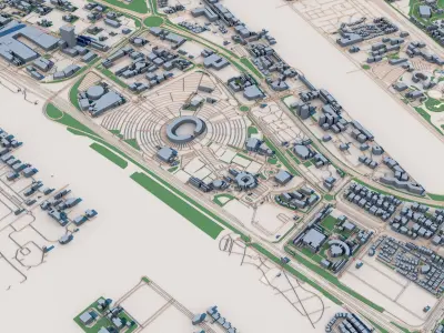 Abu Dhabi City United Arab Emirates 3D model