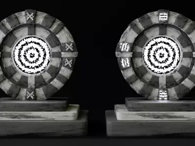 5 Ancient Magic Portals 3D model