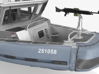  Armed Coast Guard Interceptor Vessel Rigged for Maya 