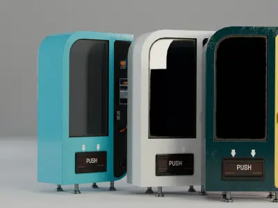 Vending Machine Digital Low-poly 3D model