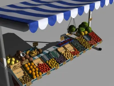 Fruit stand 3D model
