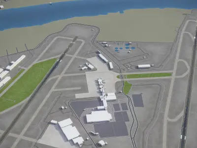 Little Rock Airport Low-poly 3D model