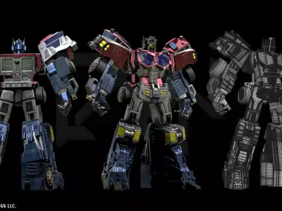 Transformers Cybertron Optimus Prime Galaxy Force Super Mode 3D model