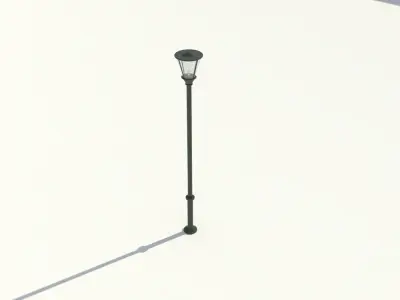 Park lamp 01 3D model