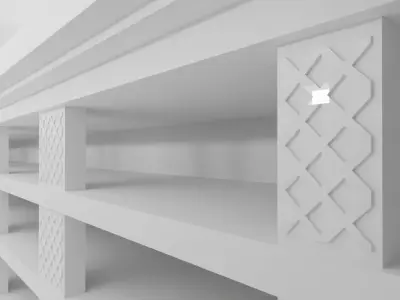 Concept space interior empty room 2 Low-poly 3D model