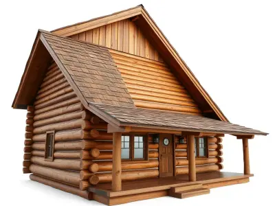 Rustic Log Cabin model pack Low-poly 3D model buy