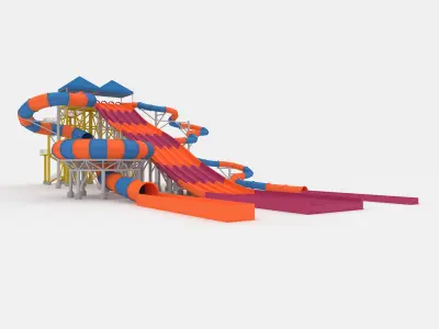 Waterpark Slide 10 3D model