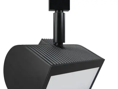 Wall Wash Black LED Track Light PBR 3D model