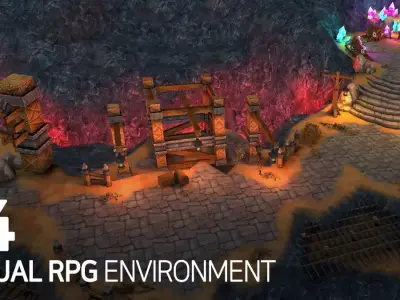 Casual RPG Environment 04 Low-poly 3D model