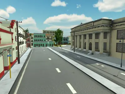 Colonial City Pack Low-poly 3D model