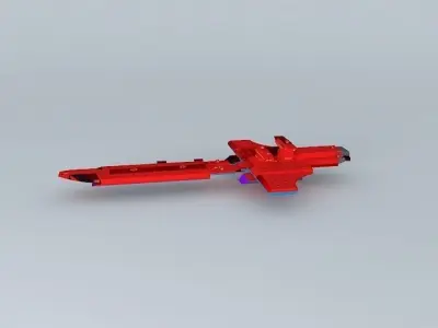 BFS Ra T121  Battle Fortress Class Spaceship Free 3D model