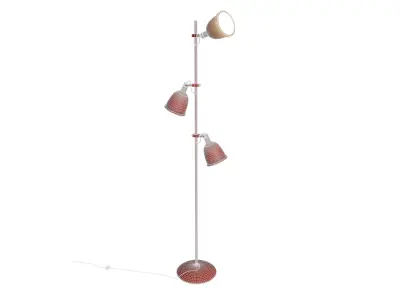 Industrial Three-Head Floor Lamp 3D model