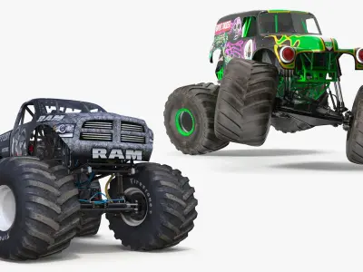  Monster Trucks Rigged Collection 