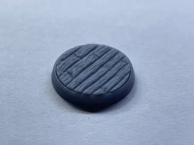 25 mm Tabletop RPG Miniature Base - Rotting Wooden Floor 3D print model