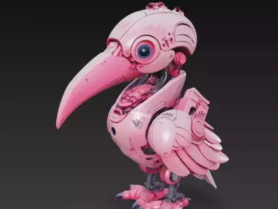 Stylized Mecha Bird Pack - Futuristic Robotic Collection