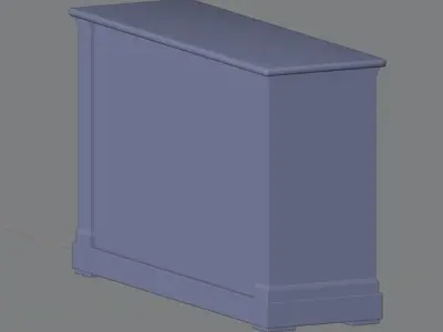 Wood Cabinet 1 Low-poly 3D model
