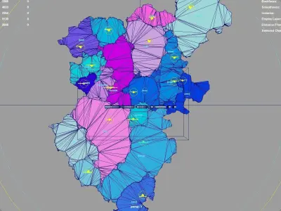 Denizli  Aegean Region  Turkey map region geography political 3D model