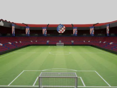 Dinamo Zagreb Football Stadium Low-poly 3D model