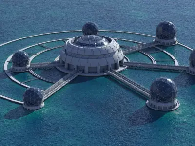 Sci fi Futuristic City Building 3D model