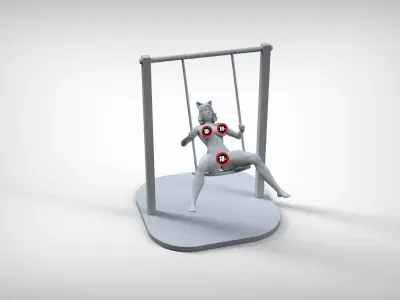 Girl on the swing 3D print model