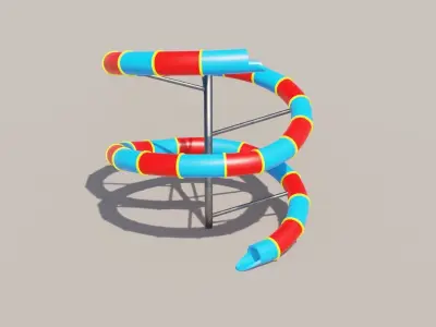 PBR Playground slide  Low-poly 3D model