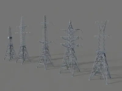 Electrical Power Line 3D model