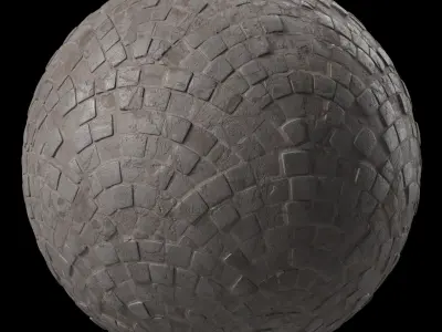 Pavement Materials 44- Eurofan Stone Paving  Sbsar Pbr Seamless Texture