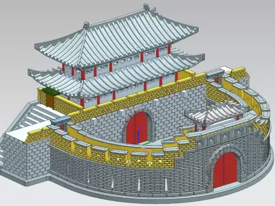 Paldalmun Gate 3D model