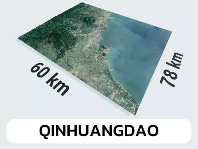 Qinhuangdao China City Landscape 3D Model 3D model