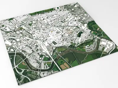 Cityscape Preston Great Britain 3D model