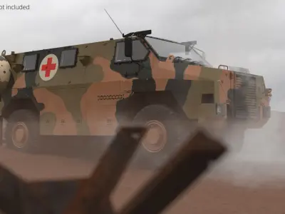  Bushmaster Armored Medic Vehicle Rigged 