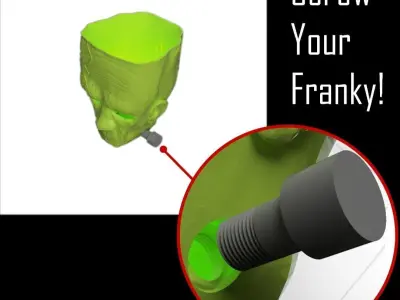 Halloween - 3D Franky Tealight Holder 3D print model