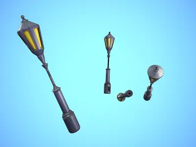 STREETLIGHT CARTOON STYLIZED Low-poly 3D model