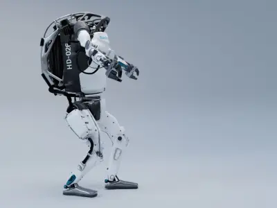 Atlas Robot Boston Dynamics full rigged animated 3D model