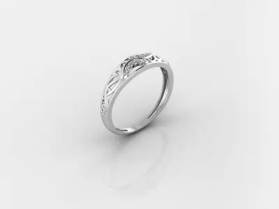 Women Ring Fancy Rings With Stone STL 3DM Render Printable 3D print model buy