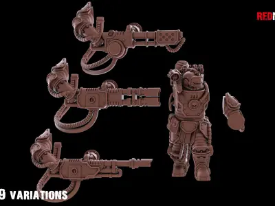 Solar Guard - Flamer Squad - Imperial Force 3D print model