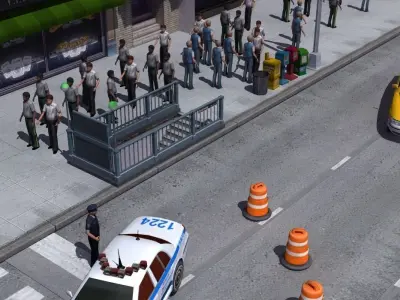 NYC Street Crime Scene 3D model