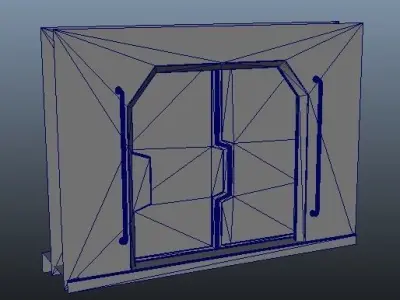 Sci-fi Door Low-poly 3D model shop