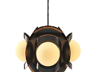 Mid Century Pendant Lamp Low-poly 3D model