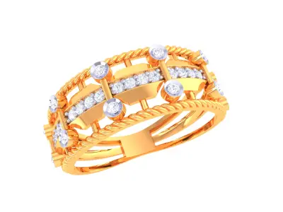 Women Ring  Render 3dm STL OBJ FBX Details 3D print model 411