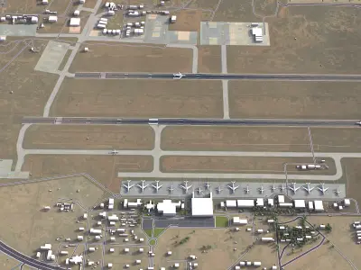 Niamey Airport Low-poly 3D model