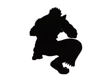 Street Fighter 3D Battle Scene 3D print model