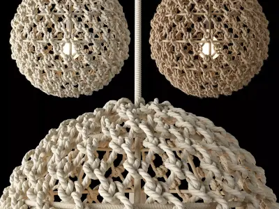 RH Small Rope Pendant 3D model