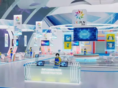 PLN Virtual Booth Exhibition 3D model