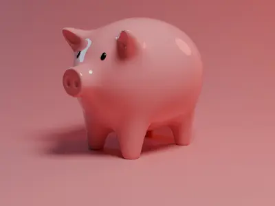 Stylized piggy bank Free 3D model