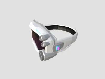 SciFi Glasses Low Poly A07 - Character Design Low-poly 3D model